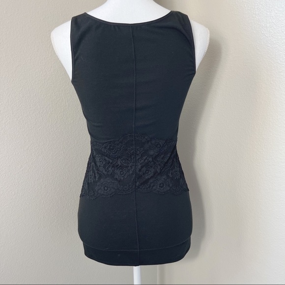 SOLD Free People Women’s Body Shaper Corset Style Black Lace Tank Top - Picture 4 of 16